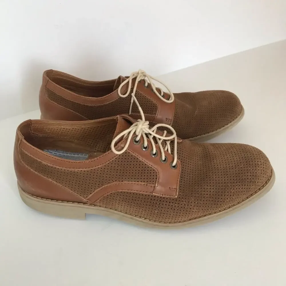 Johnston & Murphy Leather Oxford Tan Suede